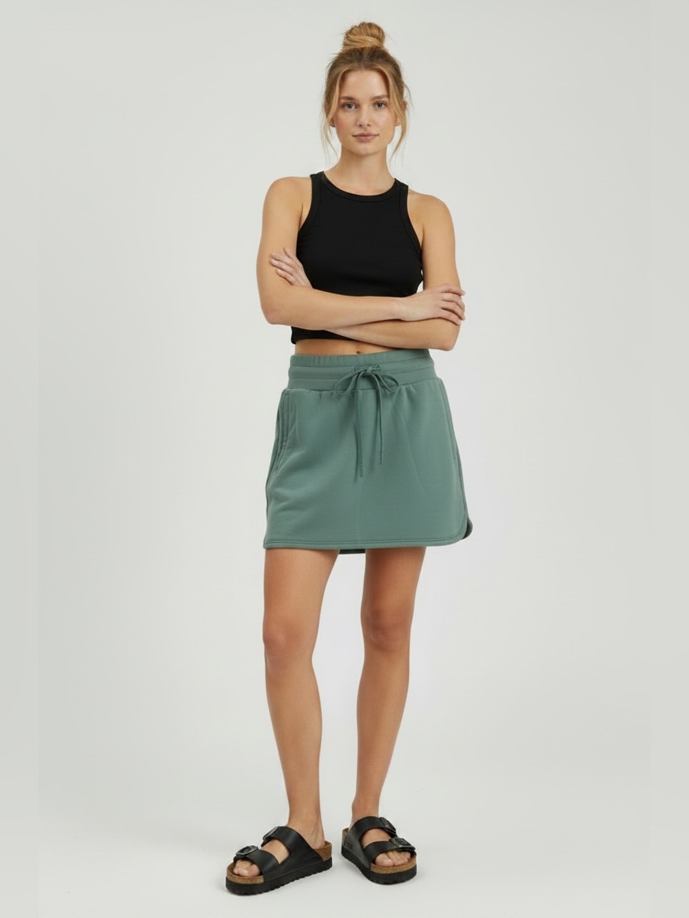 Joy Lab Teal Athletic Lounge Skirt with Drawstring & Pockets - Size Small